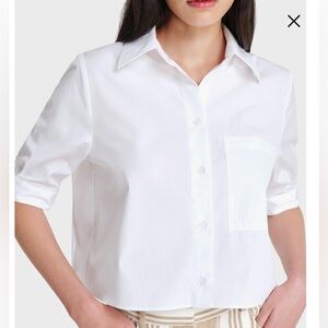 TWP the next shirt Elegant White Button-Down Shirt for Women crop top